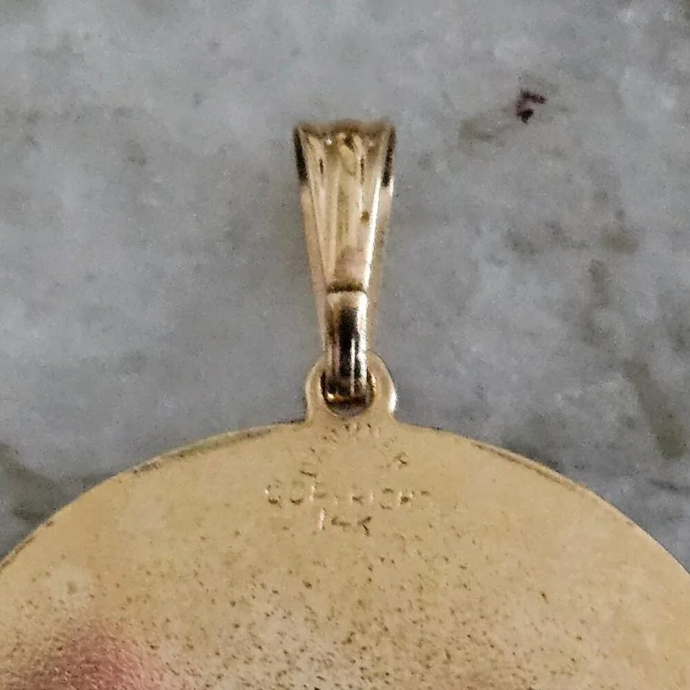 RARE HVY DANKNER BULL & BEAR WALL STREET STOCK MARKET 14K CHARM PENDANT NECKLACE